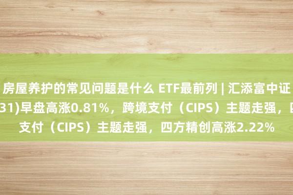 房屋养护的常见问题是什么 ETF最前列 | 汇添富中证金融地产ETF(159931)早盘高涨0.81%，跨境支付（CIPS）主题走强，四方精创高涨2.22%