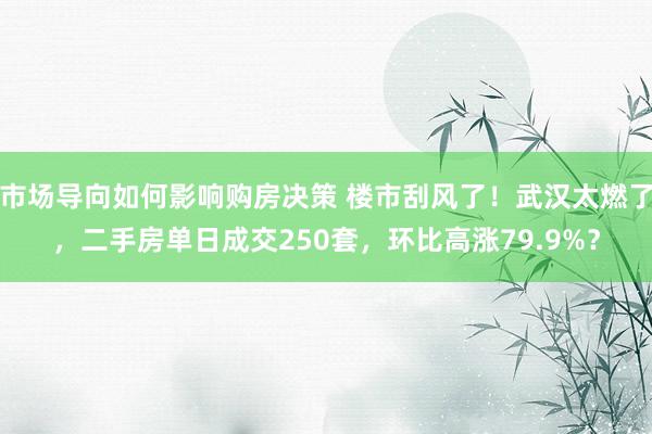 市场导向如何影响购房决策 楼市刮风了！武汉太燃了，二手房单日成交250套，环比高涨79.9%？