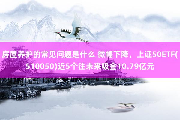 房屋养护的常见问题是什么 微幅下降，上证50ETF(510050)近5个往未来吸金10.79亿元