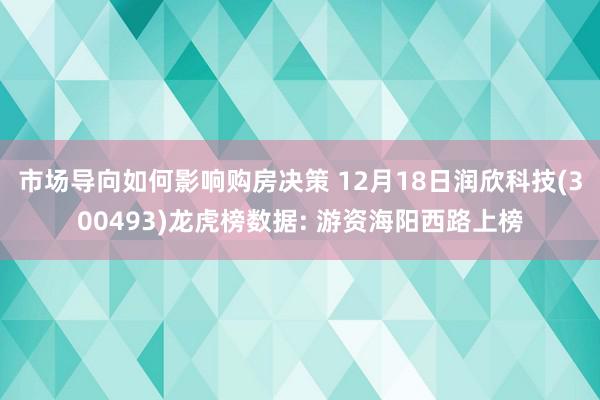 市场导向如何影响购房决策 12月18日润欣科技(300493)龙虎榜数据: 游资海阳西路上榜