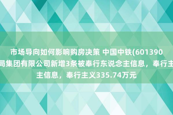 市场导向如何影响购房决策 中国中铁(601390)控股的中铁六局集团有限公司新增3条被奉行东说念主信息，奉行主义335.74万元