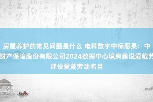 房屋养护的常见问题是什么 电科数字中标恶果：中国地面财产保障股份有限公司2024数据中心境房建设爱戴劳动名目