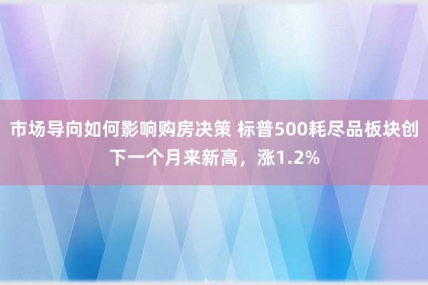 市场导向如何影响购房决策 标普500耗尽品板块创下一个月来新高，涨1.2%