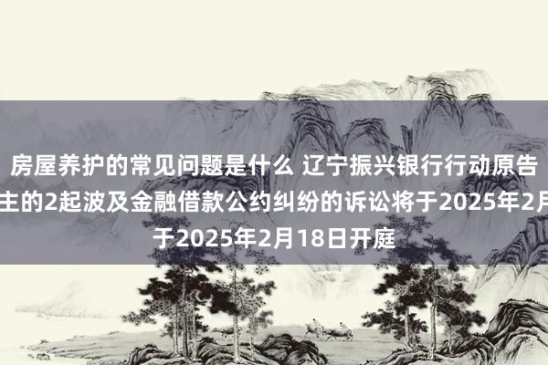 房屋养护的常见问题是什么 辽宁振兴银行行动原告/上诉东谈主的2起波及金融借款公约纠纷的诉讼将于2025年2月18日开庭