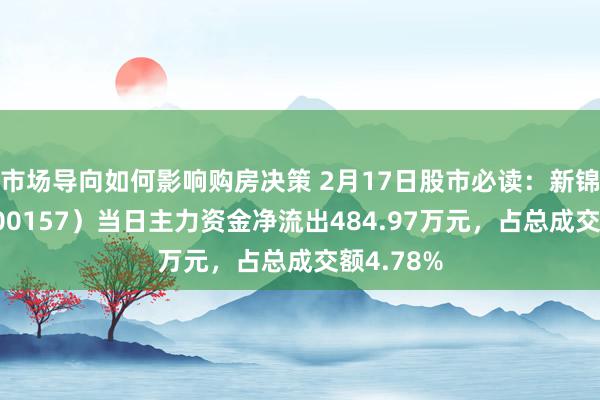 市场导向如何影响购房决策 2月17日股市必读：新锦能源（300157）当日主力资金净流出484.97万元，占总成交额4.78%