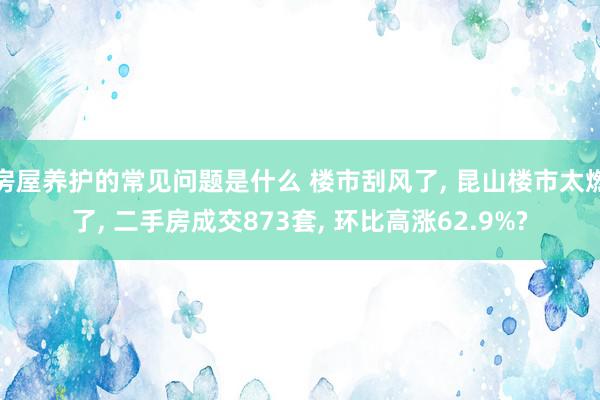 房屋养护的常见问题是什么 楼市刮风了, 昆山楼市太燃了, 二手房成交873套, 环比高涨62.9%?